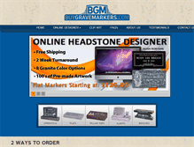 Tablet Screenshot of buygravemarkers.com